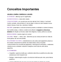 Conceitos importantes para Antropologia